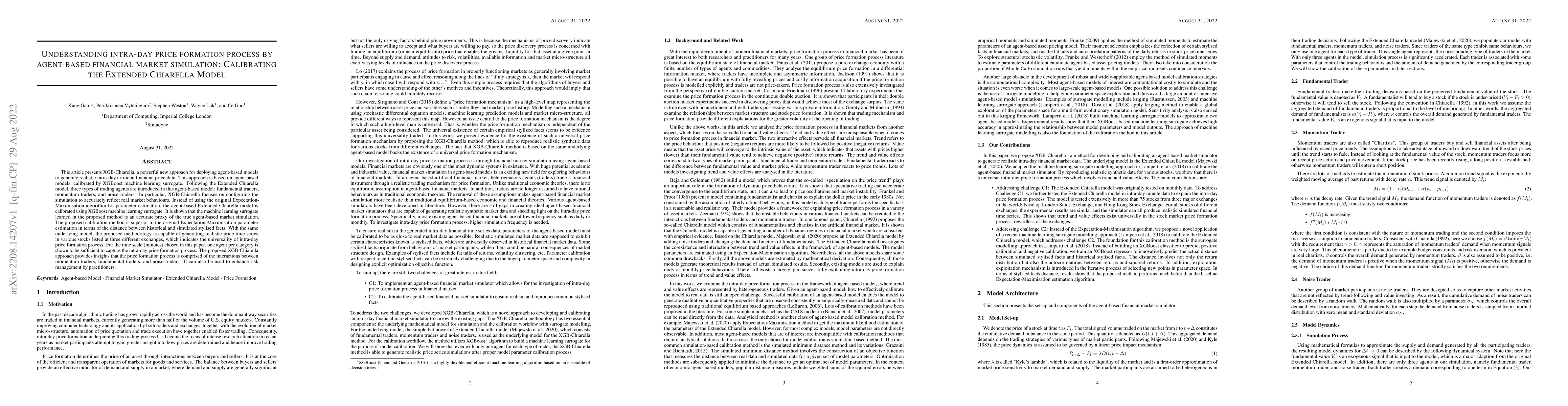 Thumbnail for Understanding intra-day price formation process by agent-based financial
  market simulation: calibrating the extended chiarella model
