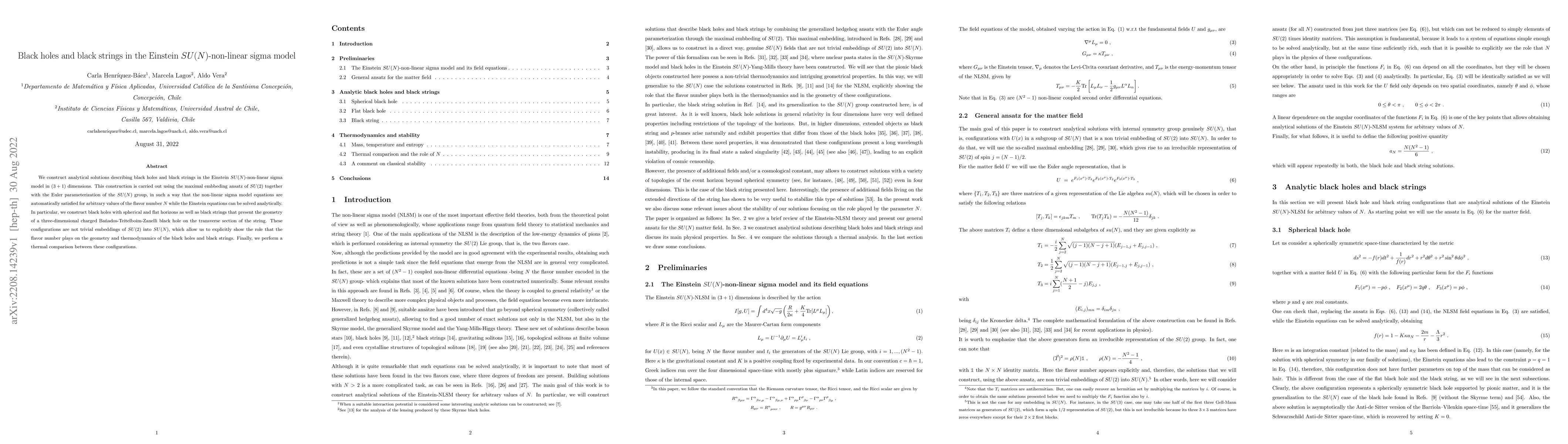 Thumbnail for Black holes and black strings in the Einstein $SU(N)$-non-linear sigma
  model
