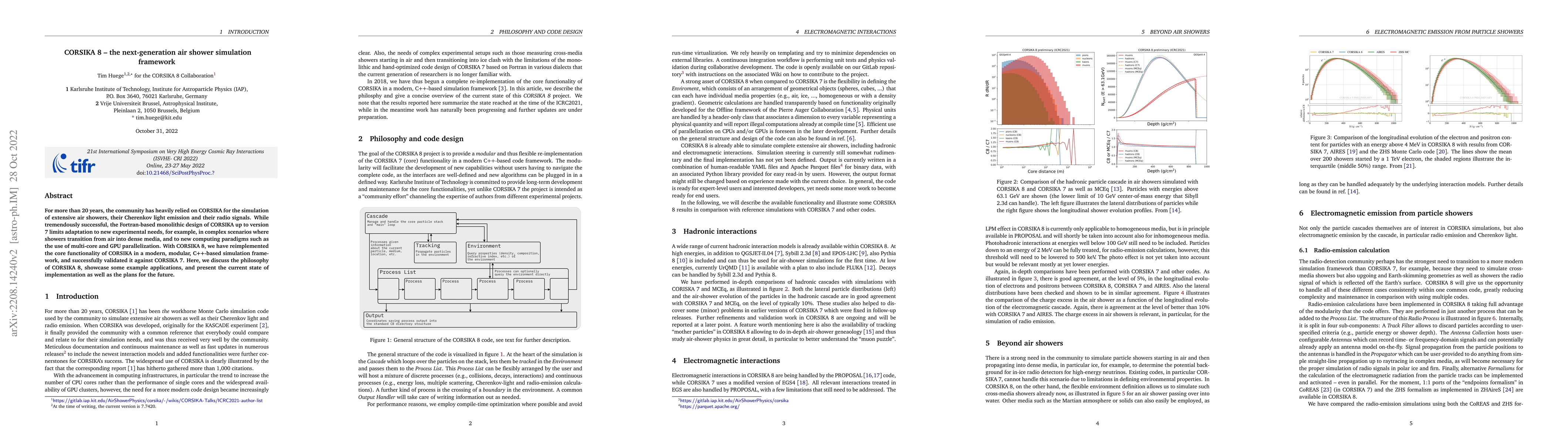 Thumbnail for CORSIKA 8 -- the next-generation air shower simulation framework