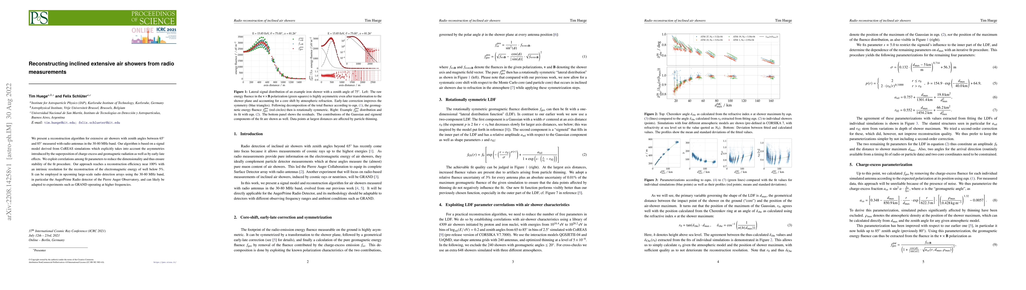 Thumbnail for Reconstructing inclined extensive air showers from radio measurements