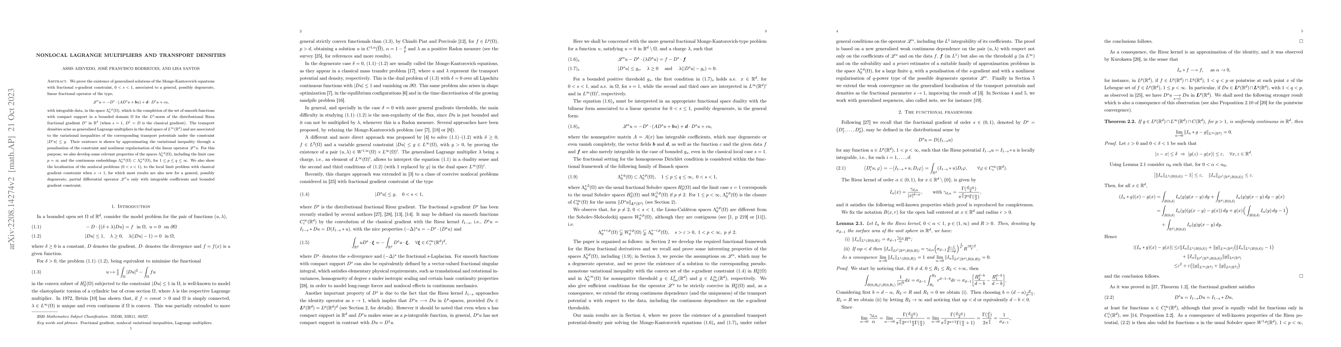 Thumbnail for Nonlocal Lagrange multipliers and transport densities