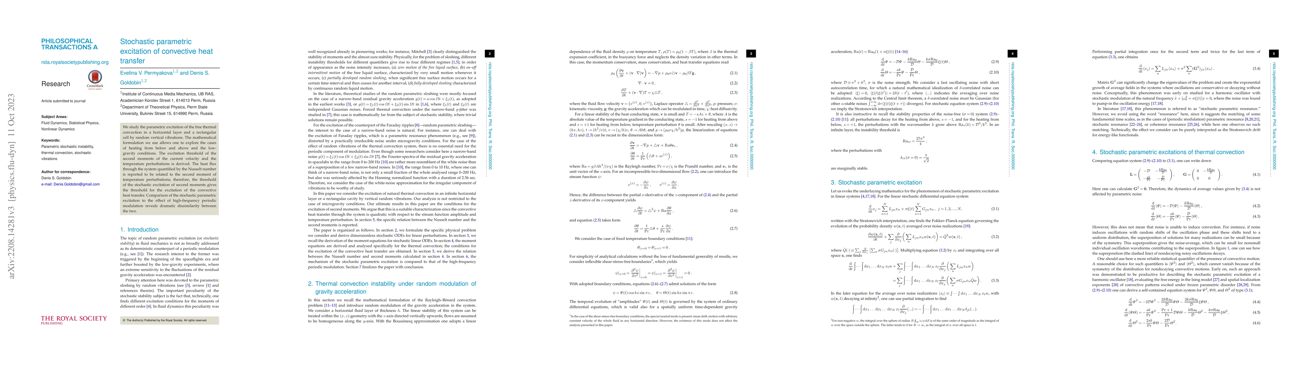 Thumbnail for Stochastic parametric excitation of convective heat transfer