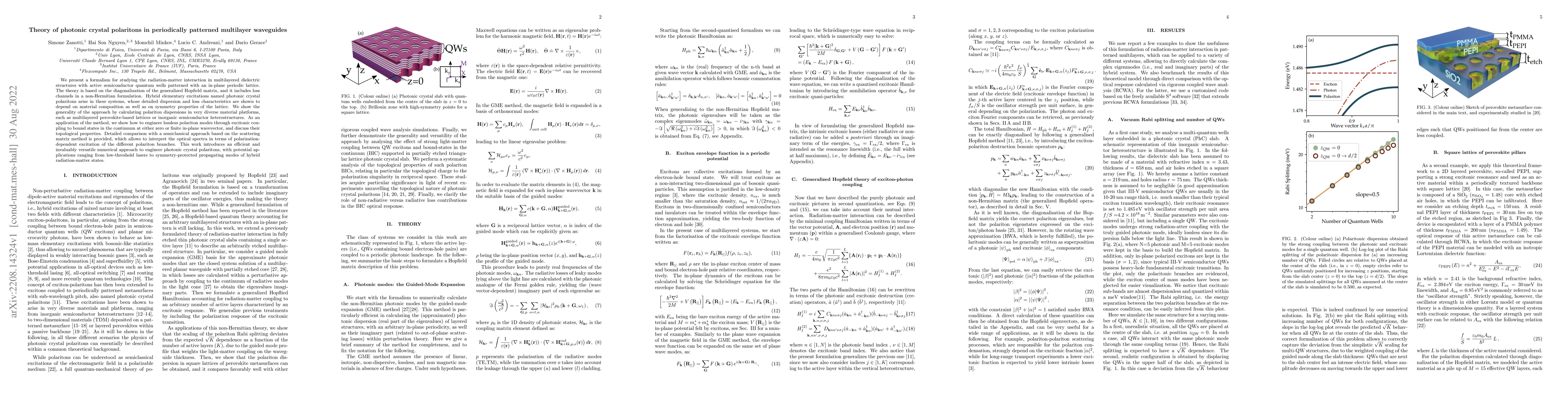 Thumbnail for Theory of photonic crystal polaritons in periodically patterned
  multilayer waveguides