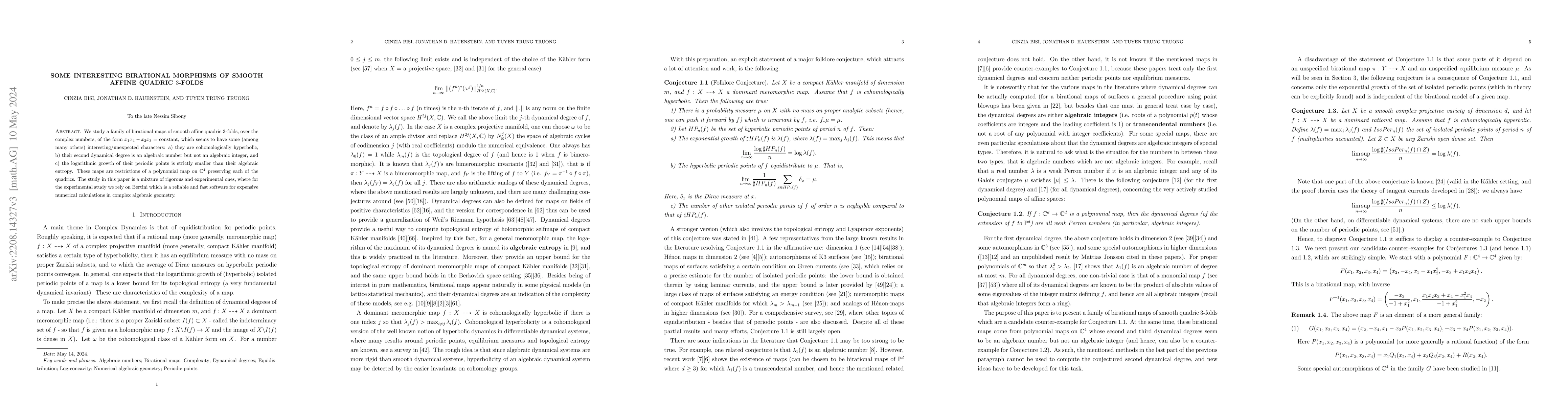 Thumbnail for Some interesting birational morphisms of smooth affine quadric $3$-folds