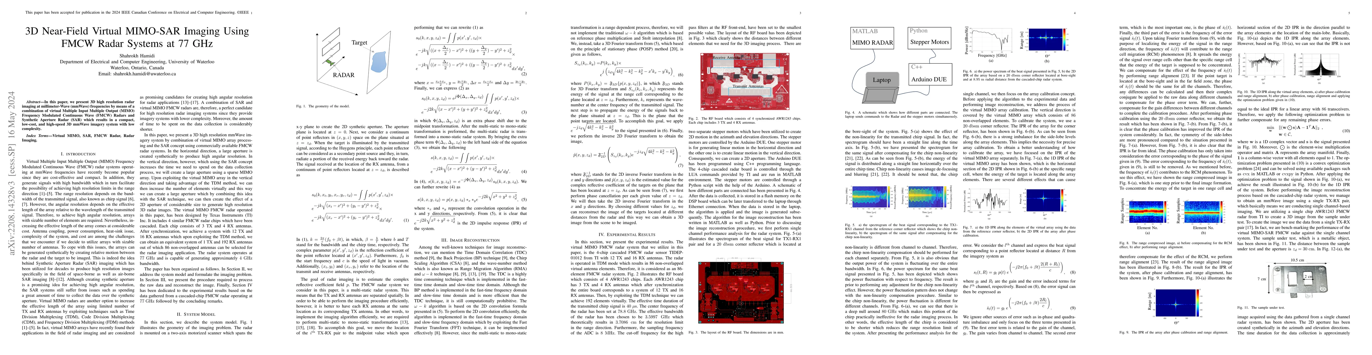 Thumbnail for 3D Near-Field Virtual MIMO-SAR Imaging Using FMCW Radar Systems at 77
  GHz