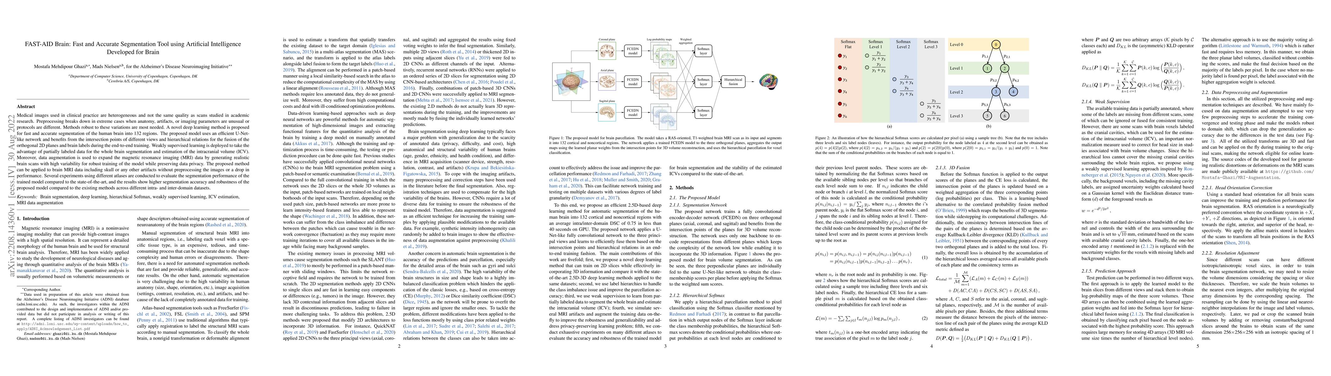 Thumbnail for FAST-AID Brain: Fast and Accurate Segmentation Tool using Artificial
  Intelligence Developed for Brain