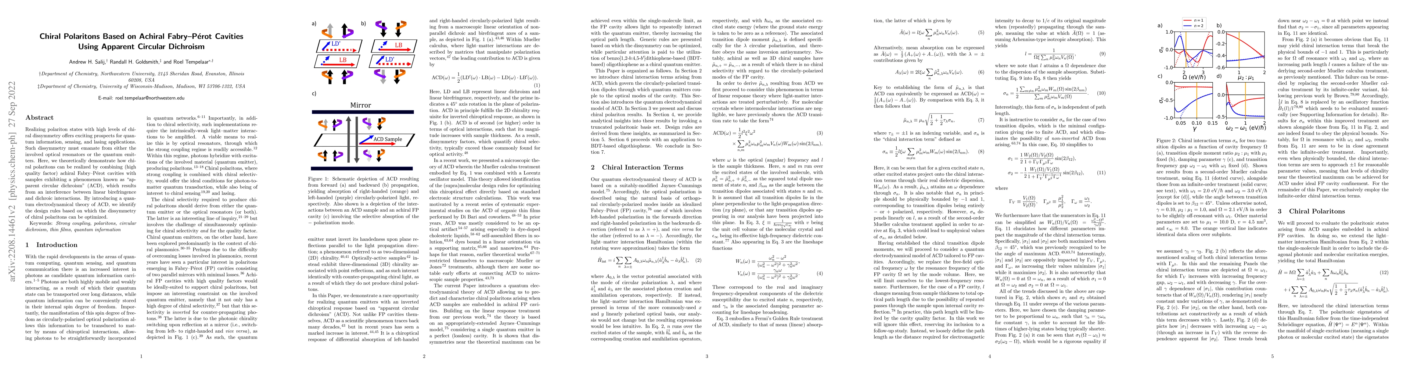 Thumbnail for Chiral polaritons based on achiral Fabry-Perot cavities using apparent
  circular dichroism