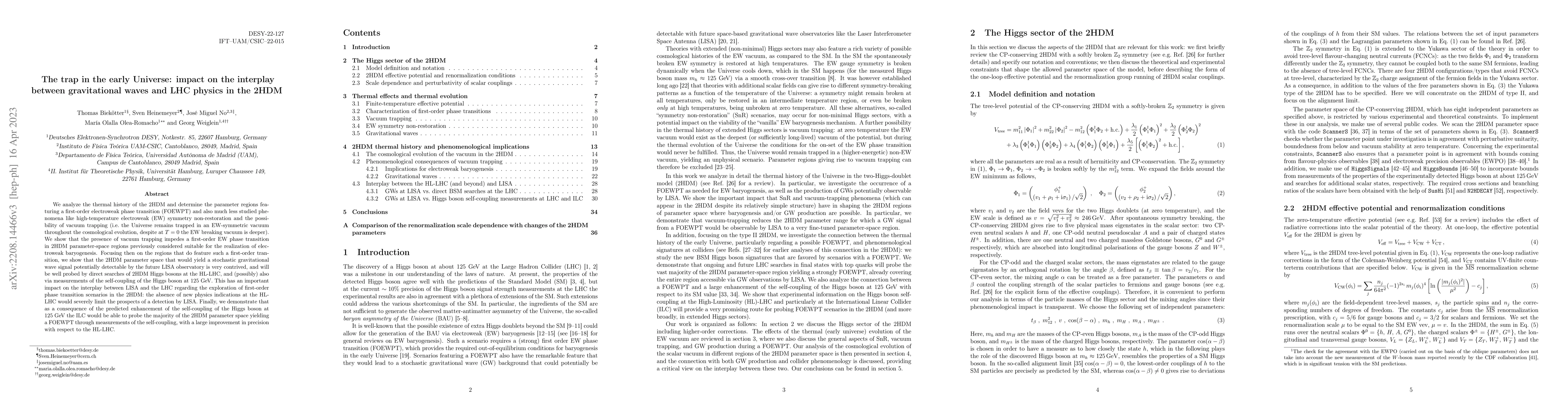 Thumbnail for The trap in the early Universe: impact on the interplay between
  gravitational waves and LHC physics in the 2HDM