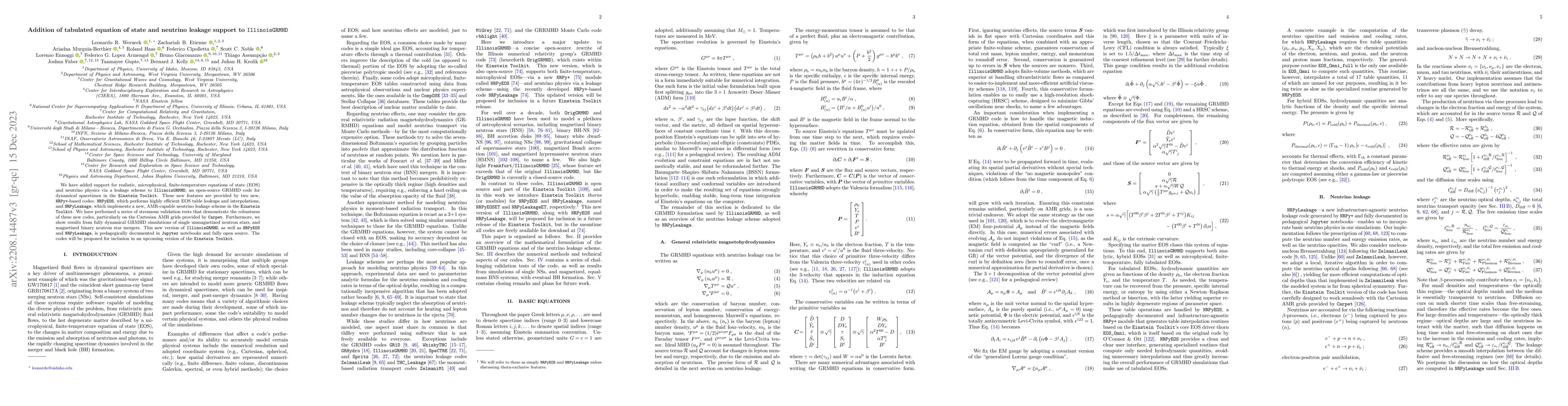 Thumbnail for Addition of tabulated equation of state and neutrino leakage support to
  IllinoisGRMHD