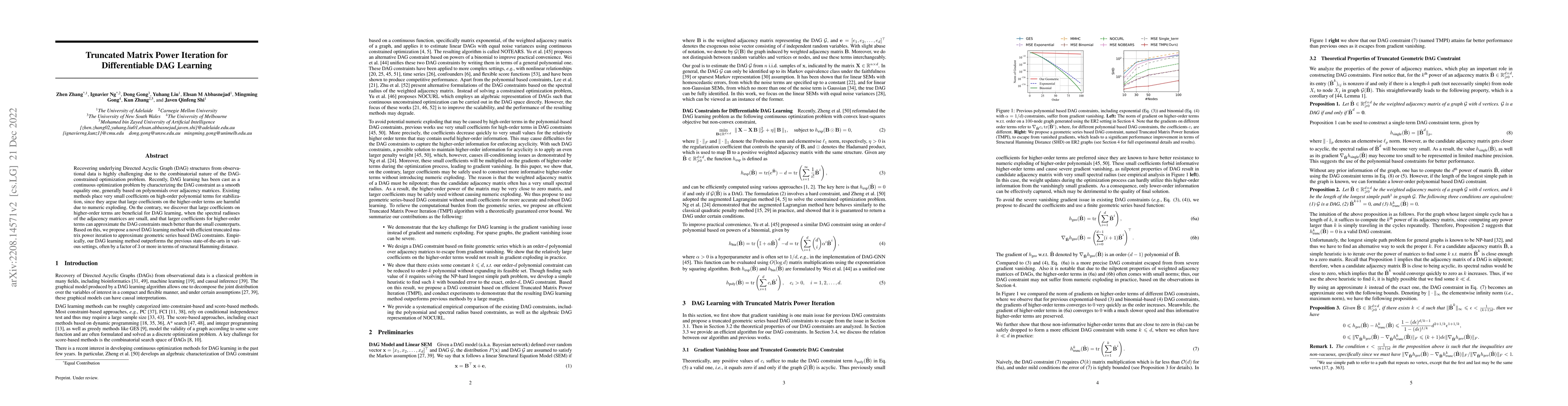 Thumbnail for Truncated Matrix Power Iteration for Differentiable DAG Learning
