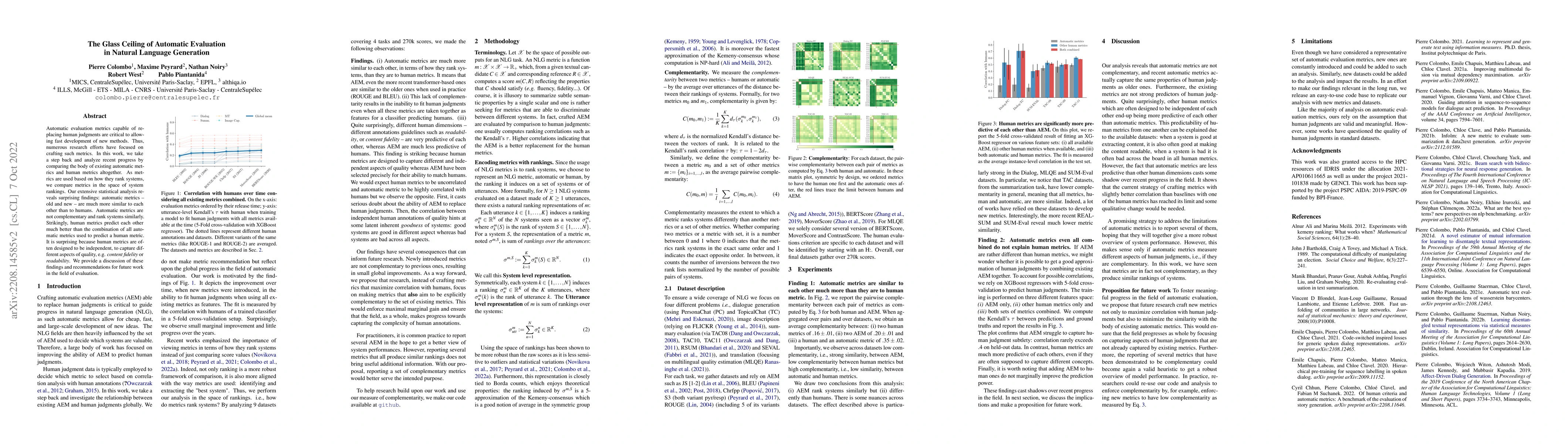 Thumbnail for The Glass Ceiling of Automatic Evaluation in Natural Language Generation