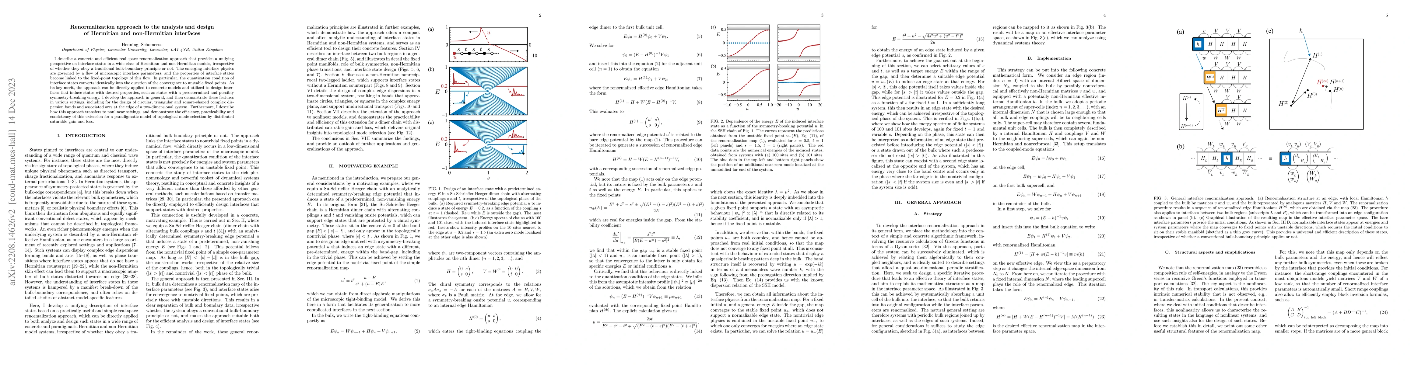 Thumbnail for Renormalization approach to the analysis and design of Hermitian and
  non-Hermitian interfaces