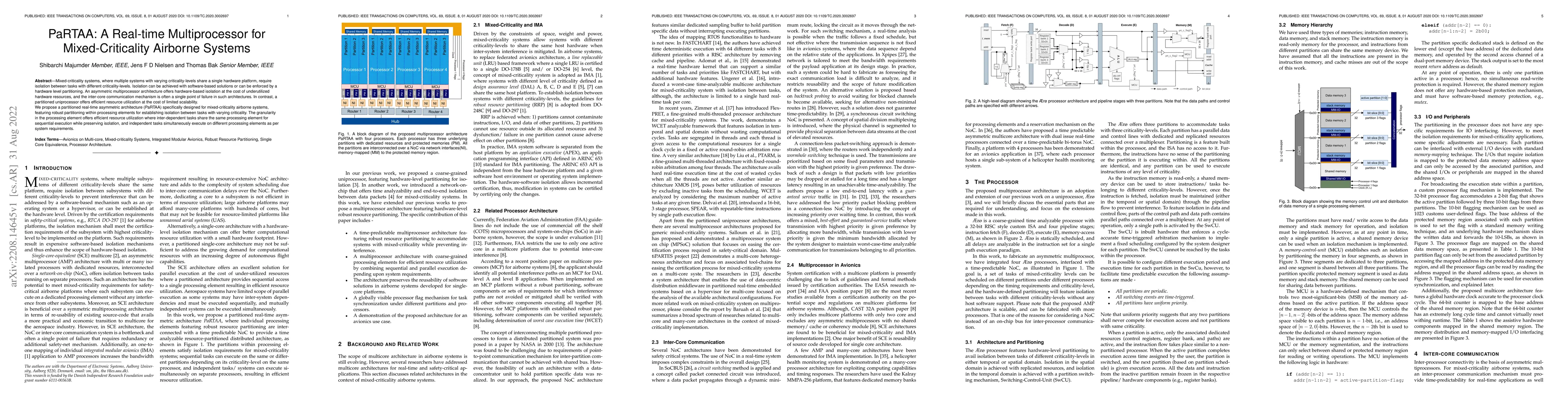 Thumbnail for PaRTAA: A Real-time Multiprocessor for Mixed-Criticality Airborne
  Systems
