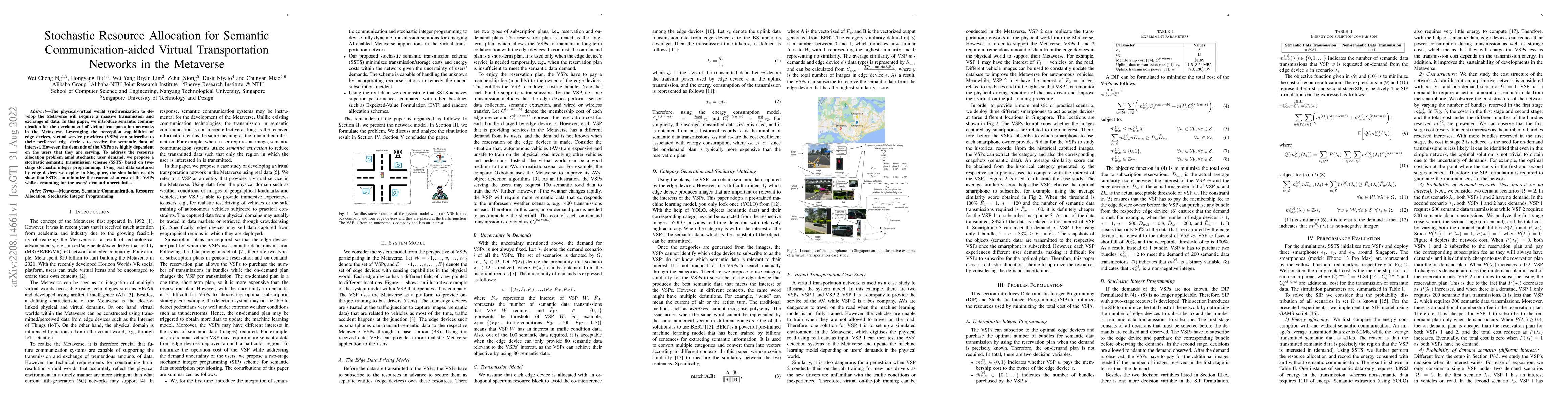 Thumbnail for Stochastic Resource Allocation for Semantic Communication-aided Virtual
  Transportation Networks in the Metaverse