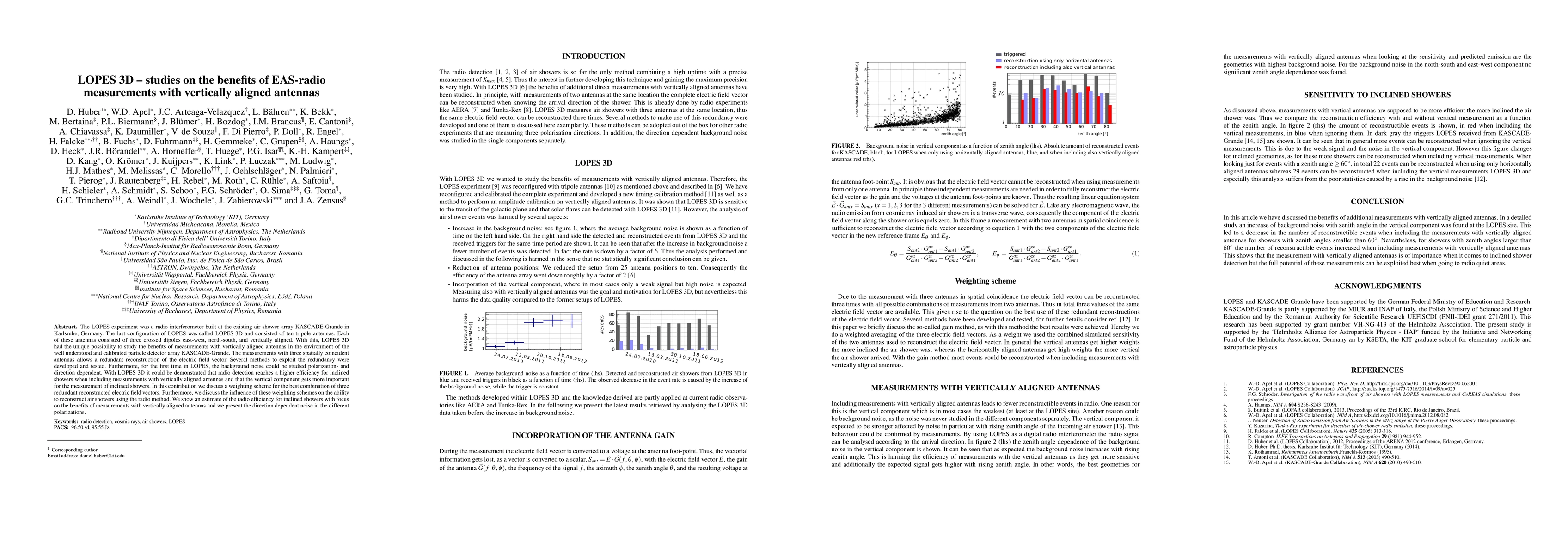 Thumbnail for LOPES 3D -- studies on the benefits of EAS-radio measurements with
  vertically aligned antennas
