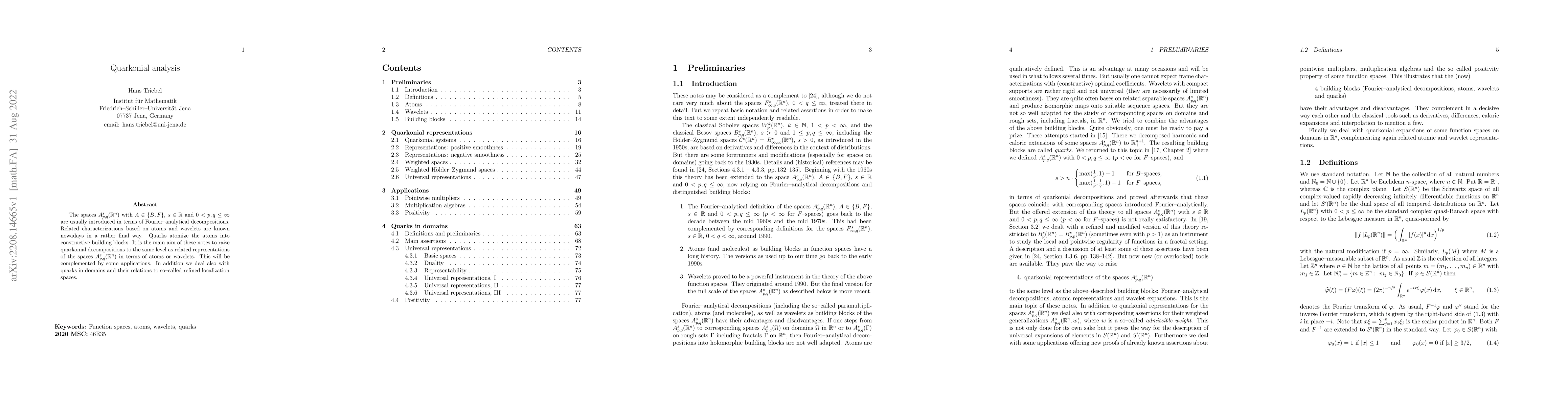 Thumbnail for Quarkonial analysis