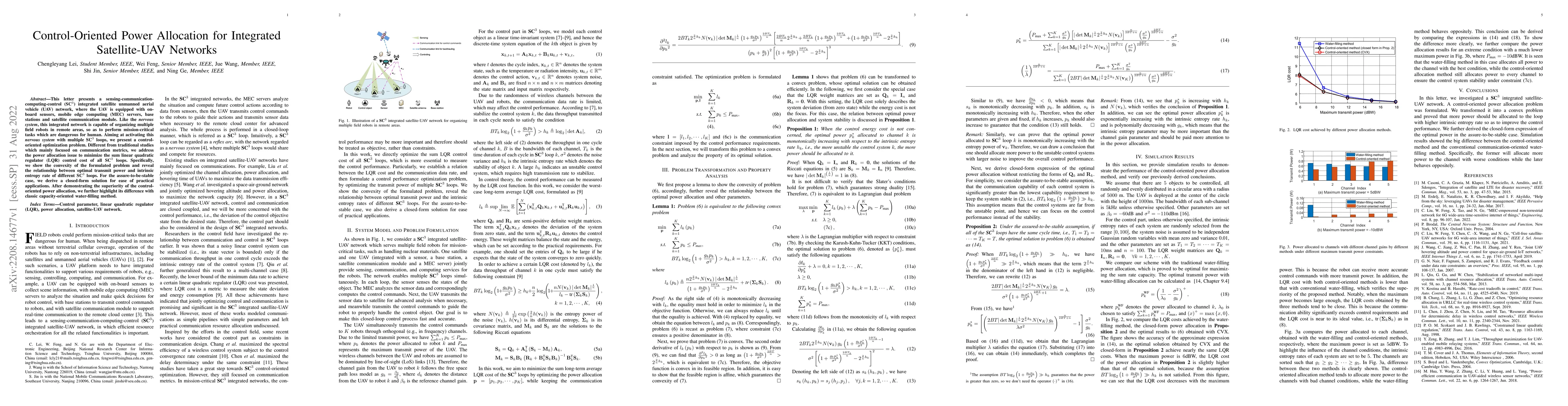 Thumbnail for Control-Oriented Power Allocation for Integrated Satellite-UAV Networks