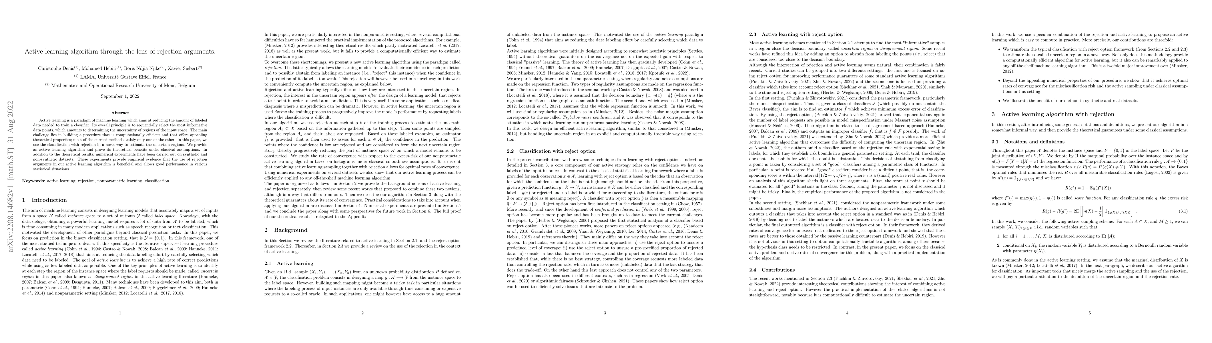 Thumbnail for Active learning algorithm through the lens of rejection arguments