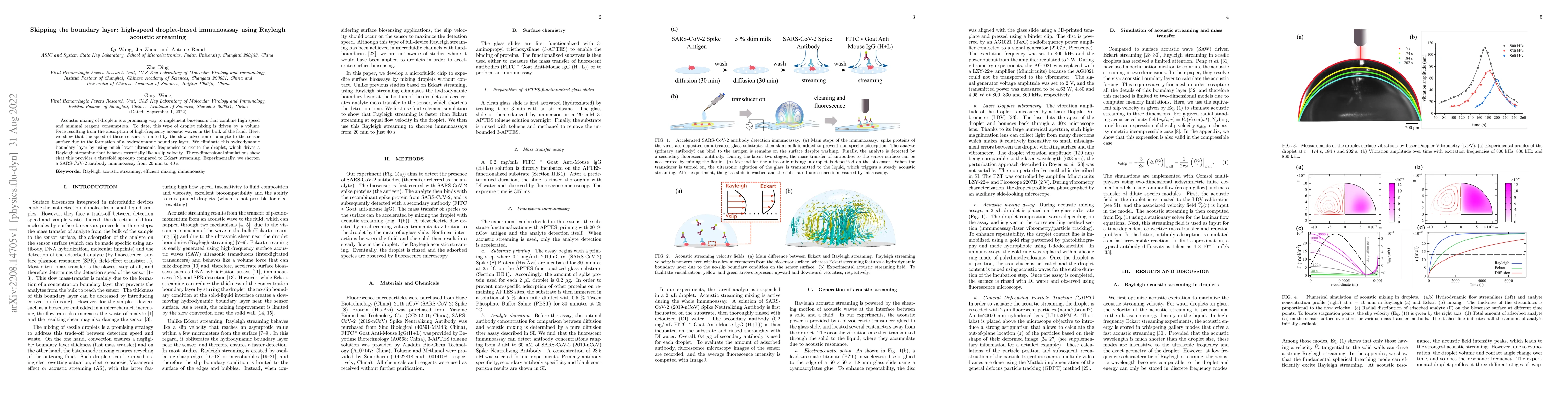 Thumbnail for Skipping the boundary layer: high-speed droplet-based immunoassay using
  Rayleigh acoustic streaming