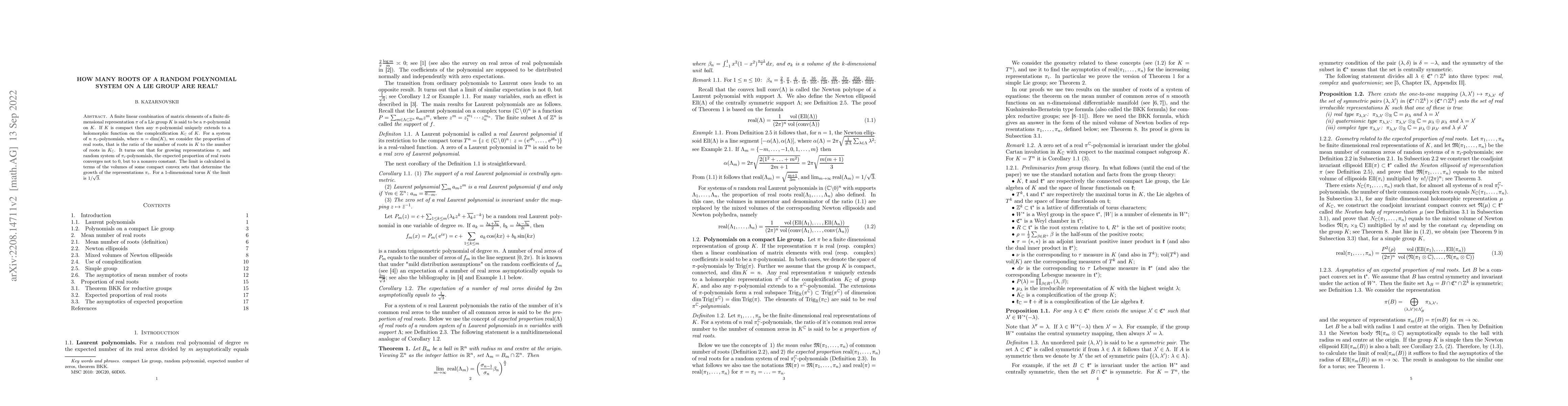 Thumbnail for How many roots of a random polynomial system on a Lie group are real?