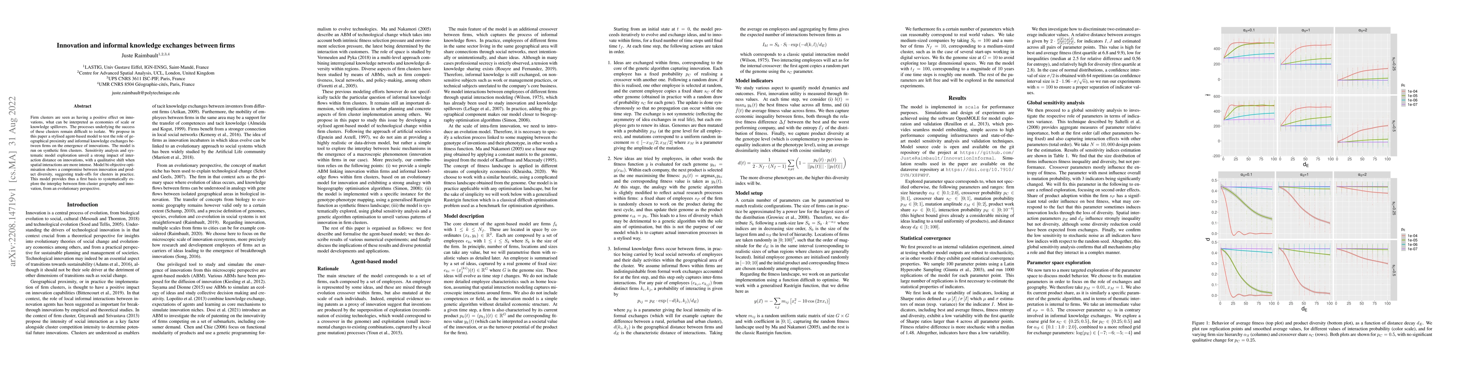 Thumbnail for Innovation and informal knowledge exchanges between firms