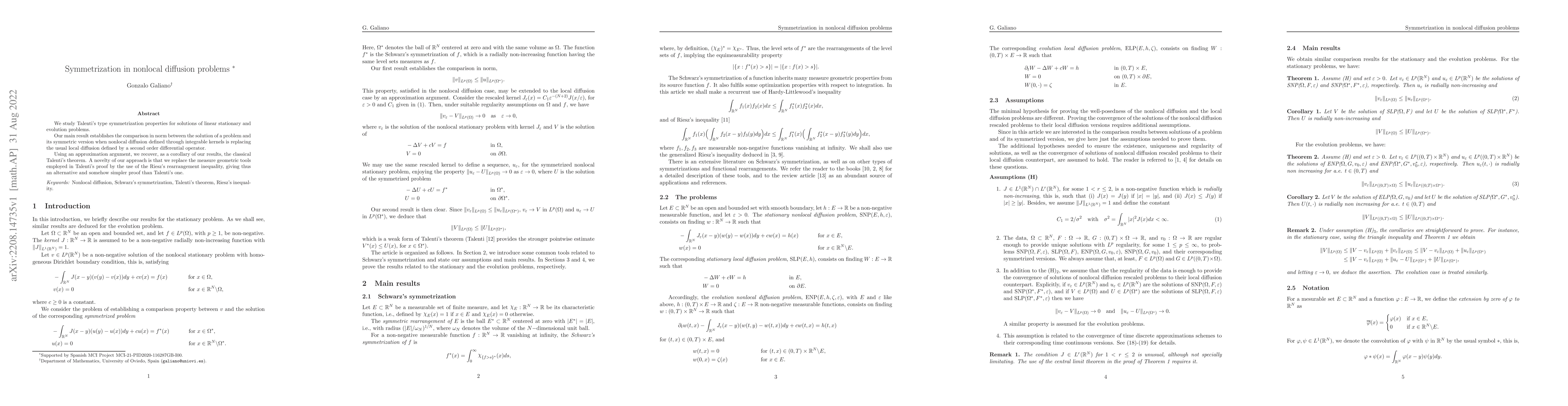 Thumbnail for Symmetrization in nonlocal diffusion problems