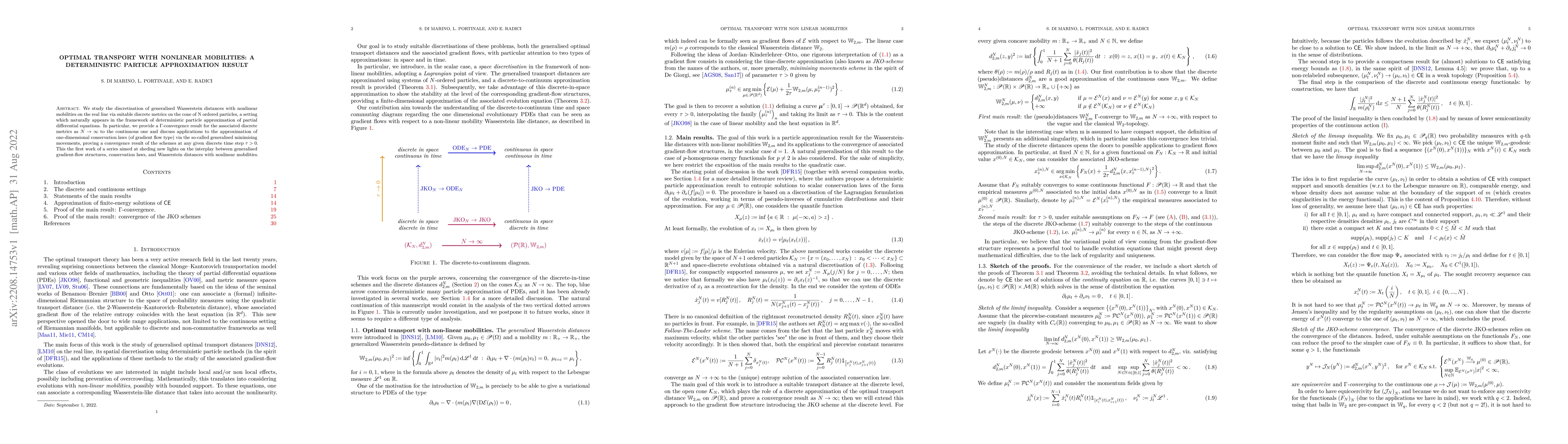 Thumbnail for Optimal transport with nonlinear mobilities: a deterministic particle
  approximation result