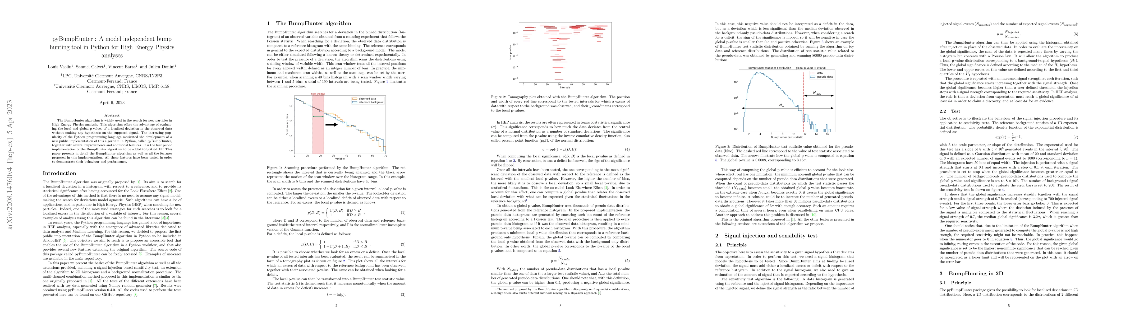 Thumbnail for pyBumpHunter: A model independent bump hunting tool in Python for High
  Energy Physics analyses