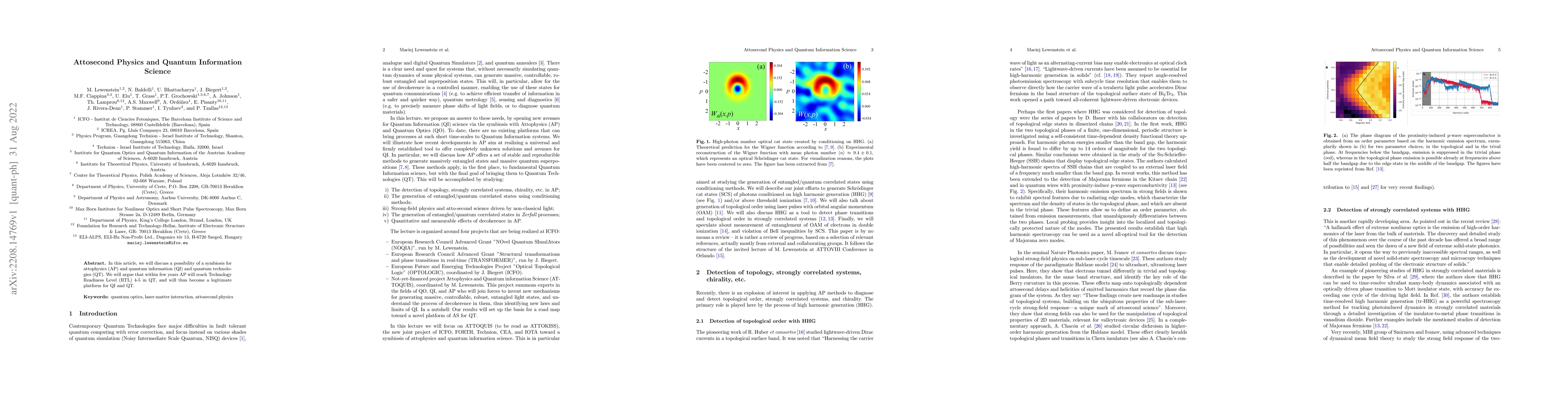 Thumbnail for Attosecond Physics and Quantum Information Science