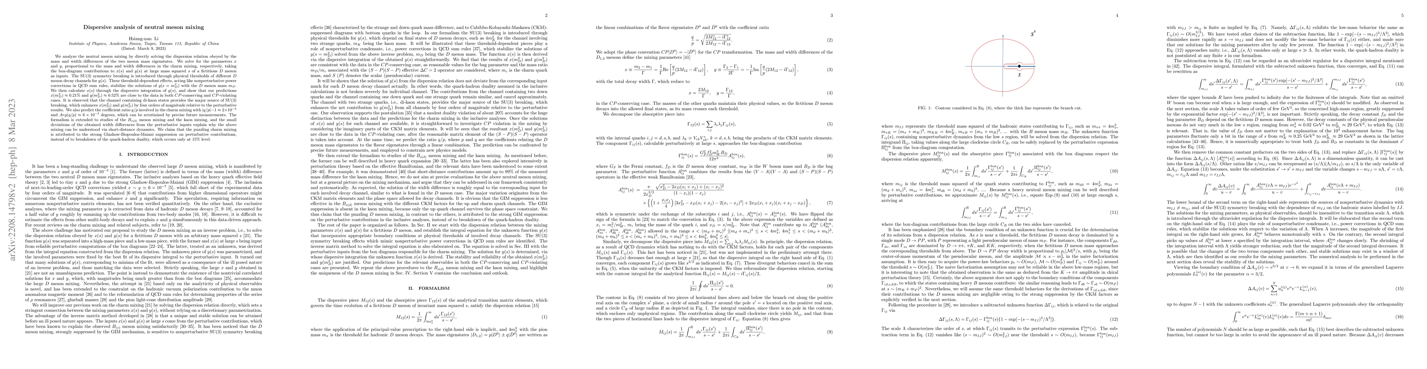 Thumbnail for Dispersive analysis of neutral meson mixing