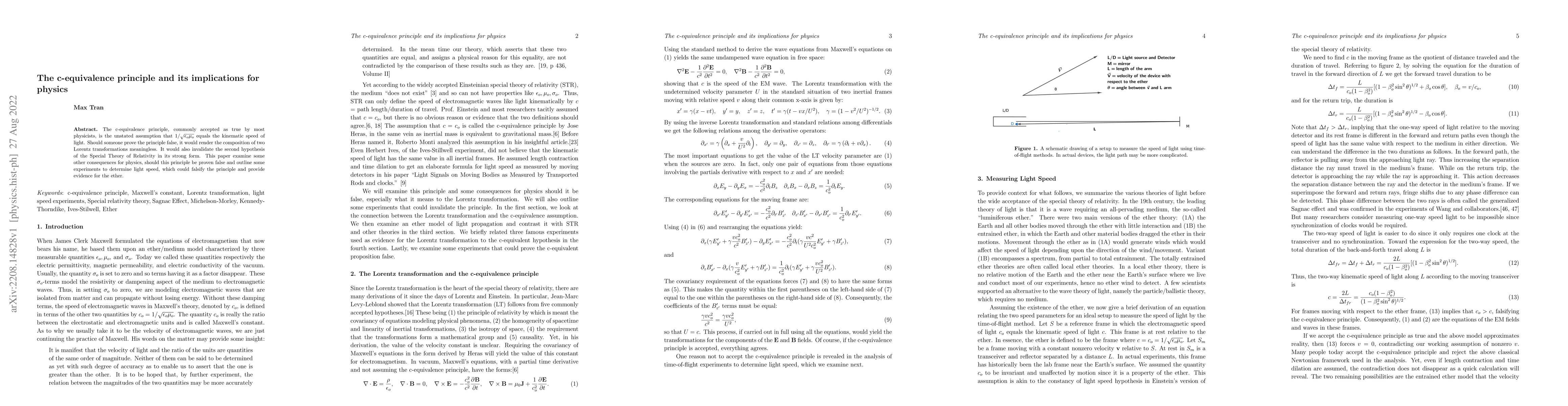 Thumbnail for The c-equivalence principle and its implications for physics