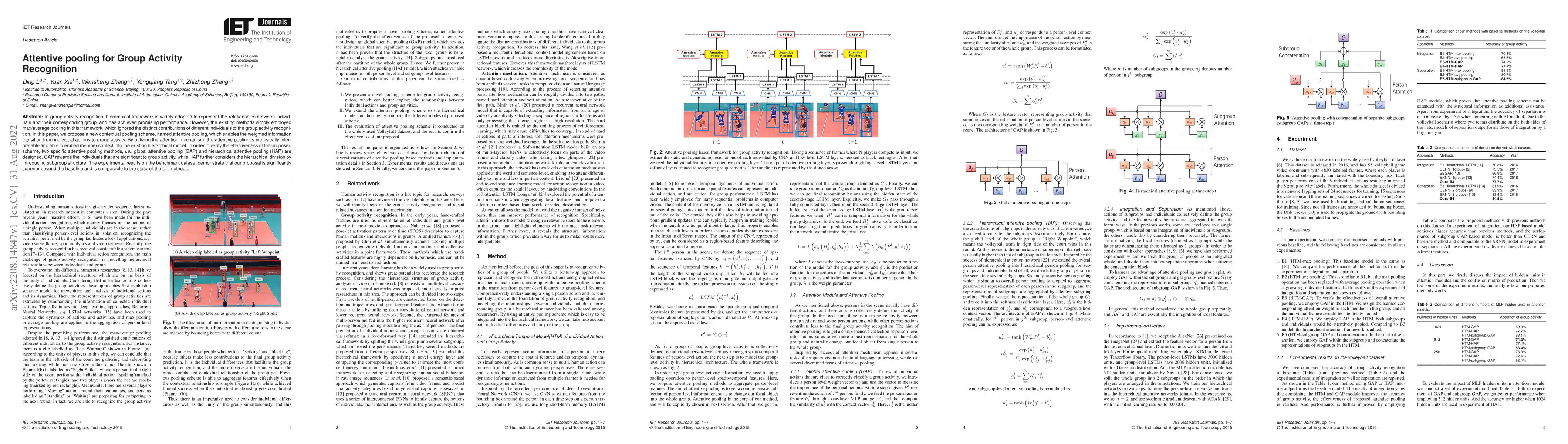 Thumbnail for Attentive pooling for Group Activity Recognition