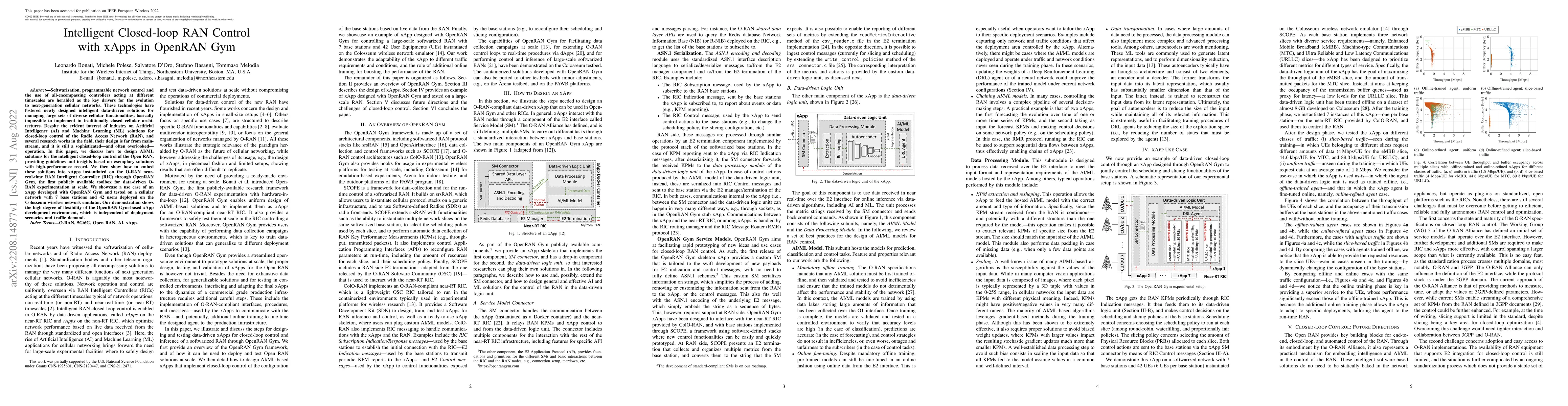 Thumbnail for Intelligent Closed-loop RAN Control with xApps in OpenRAN Gym