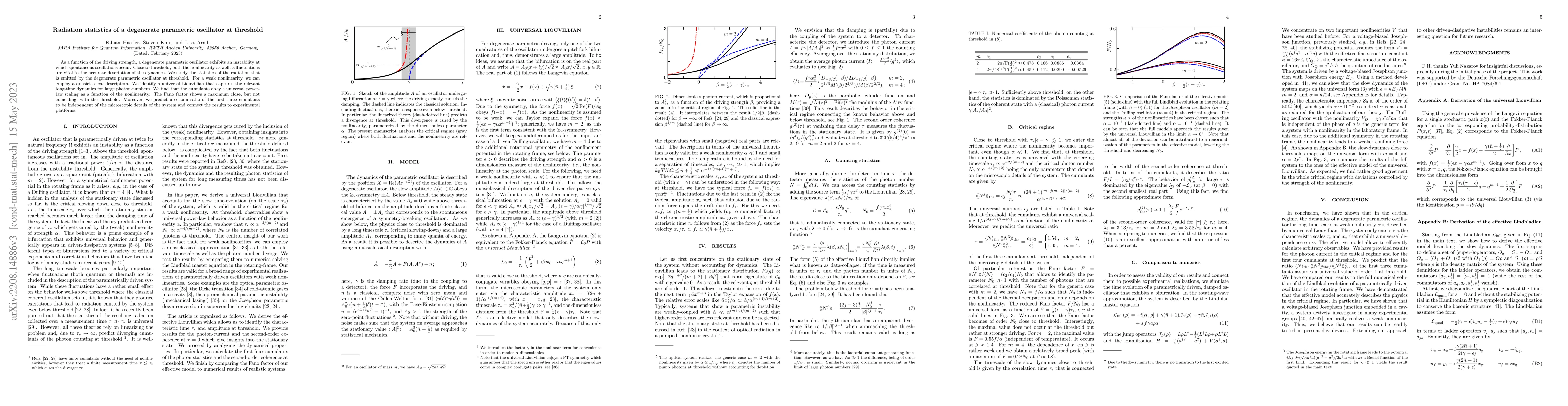 Thumbnail for Radiation statistics of a degenerate parametric oscillator at threshold