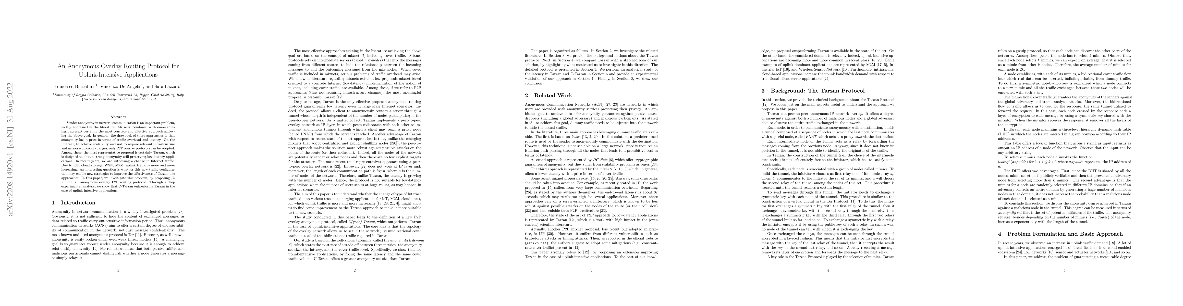 Thumbnail for An Anonymous Overlay Routing Protocol for Uplink-Intensive Applications