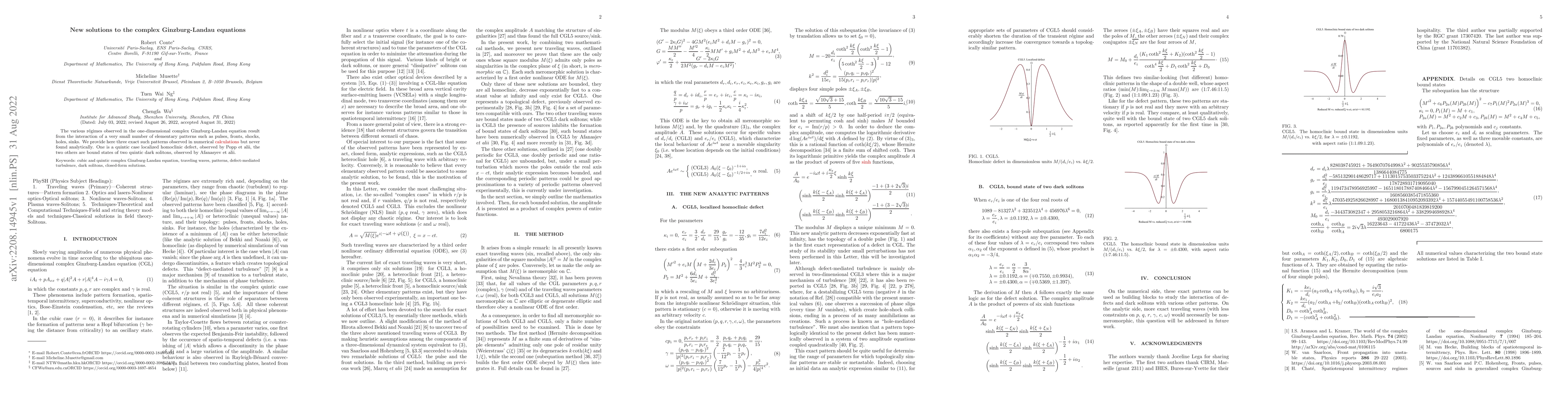Thumbnail for New solutions to the complex Ginzburg-Landau equations