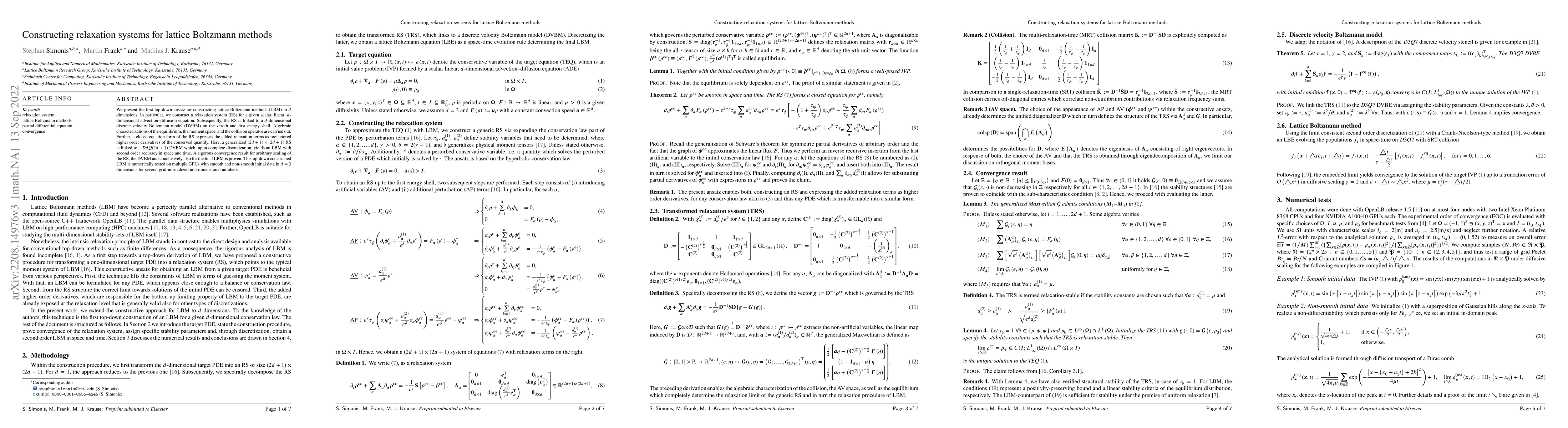 Thumbnail for Constructing relaxation systems for lattice Boltzmann methods