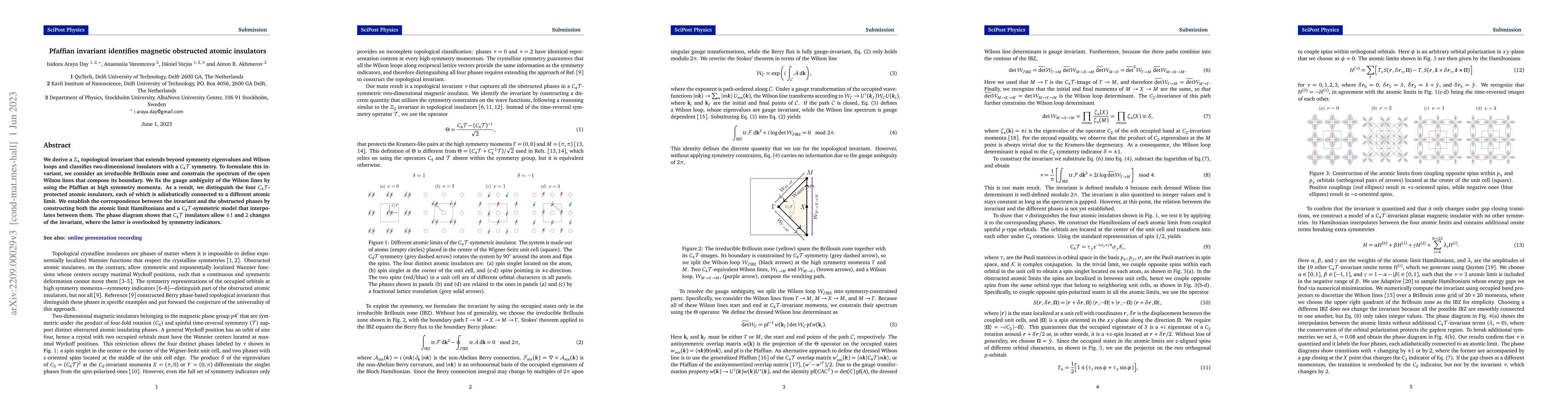 Thumbnail for Pfaffian invariant identifies magnetic obstructed atomic insulators