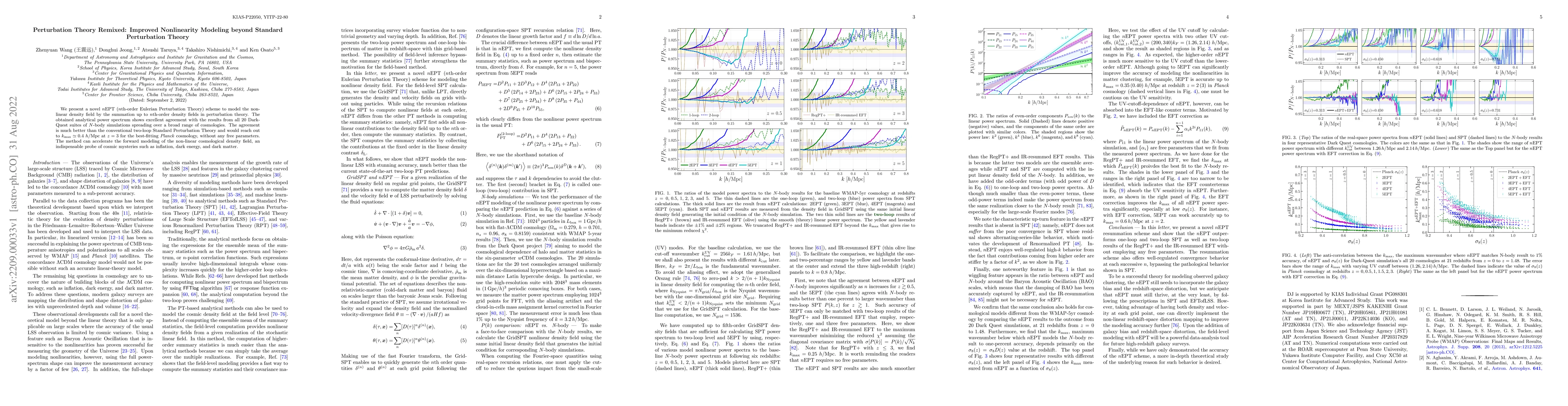 Thumbnail for Perturbation Theory Remixed: Improved Nonlinearity Modeling beyond
  Standard Perturbation Theory