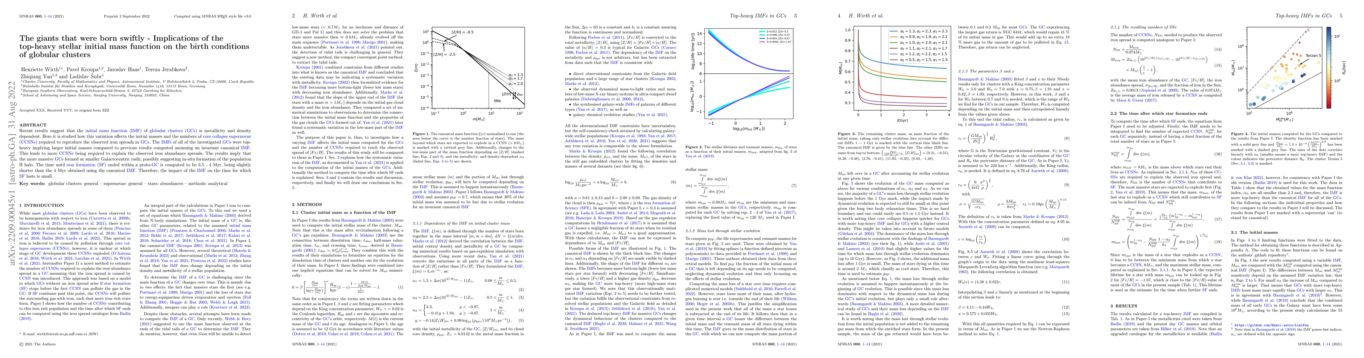 Thumbnail for The giants that were born swiftly -- Implications of the top-heavy
  stellar initial mass function on the birth conditions of globular clusters