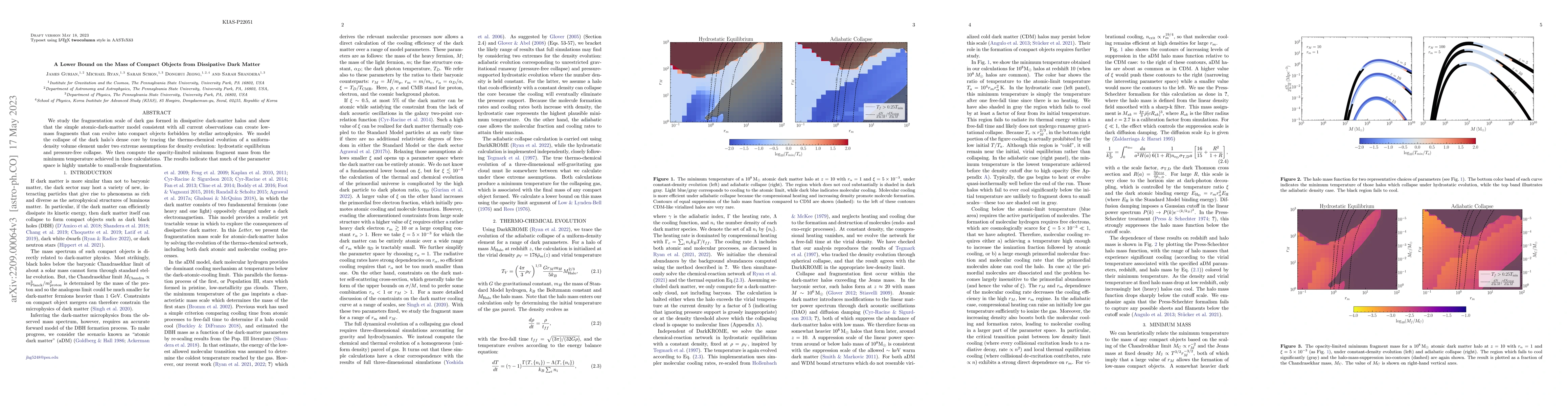 Thumbnail for A Lower Bound on the Mass of Compact Objects from Dissipative Dark
  Matter
