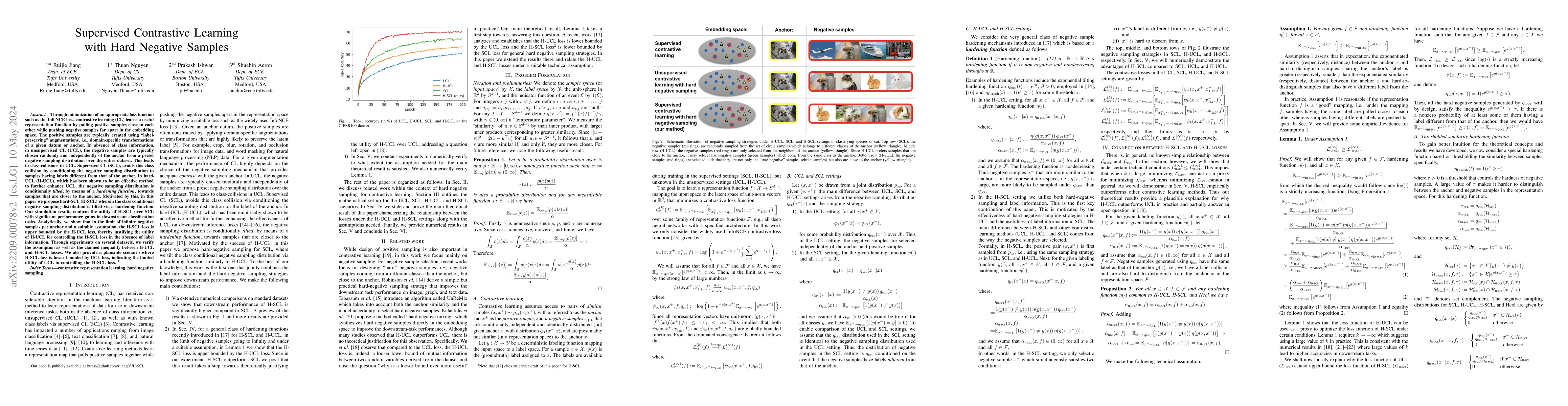 Thumbnail for Supervised Contrastive Learning with Hard Negative Samples