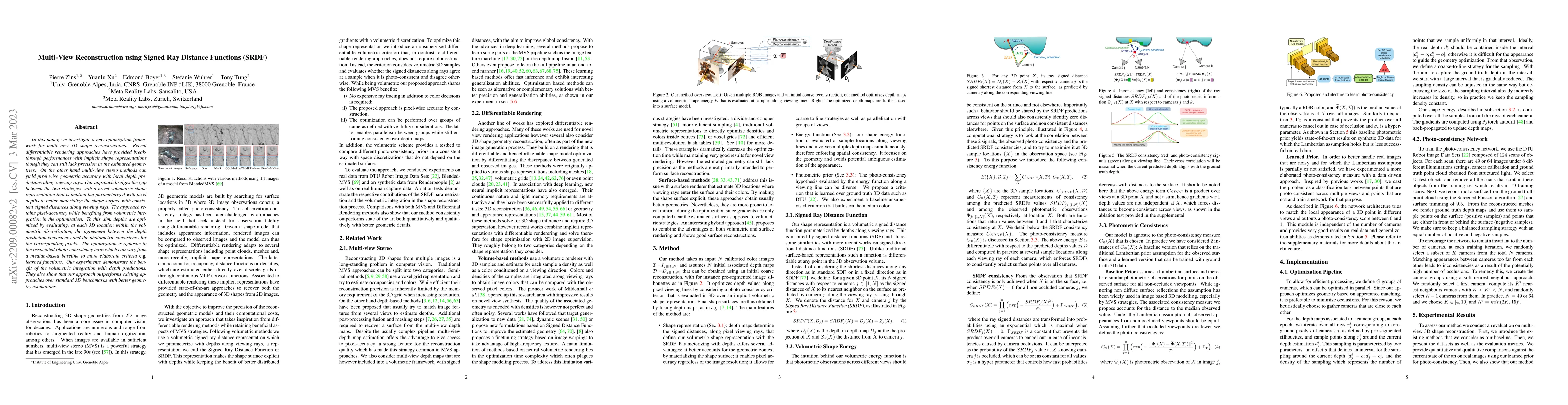 Thumbnail for Multi-View Reconstruction using Signed Ray Distance Functions (SRDF)