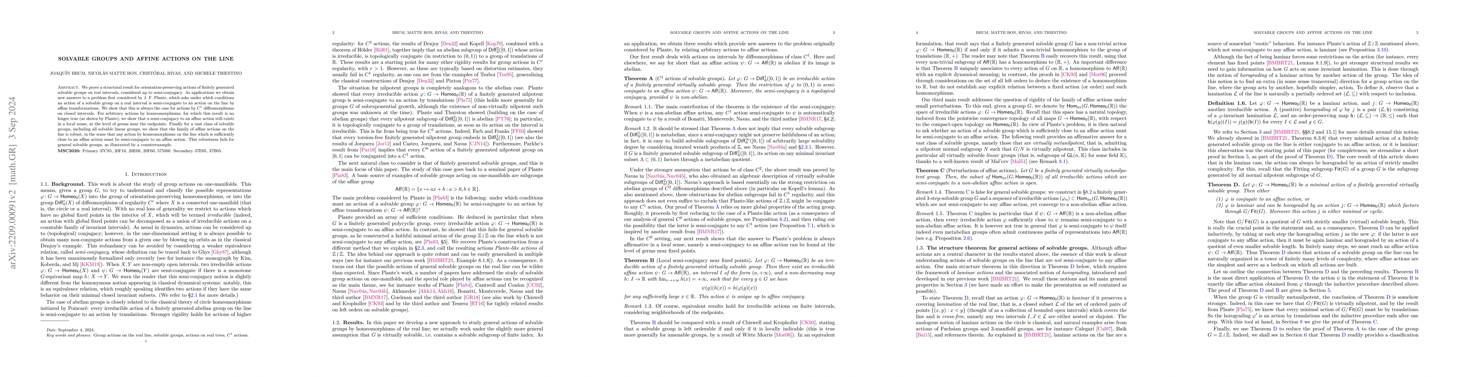 Thumbnail for Solvable Groups and Affine Actions on the Line