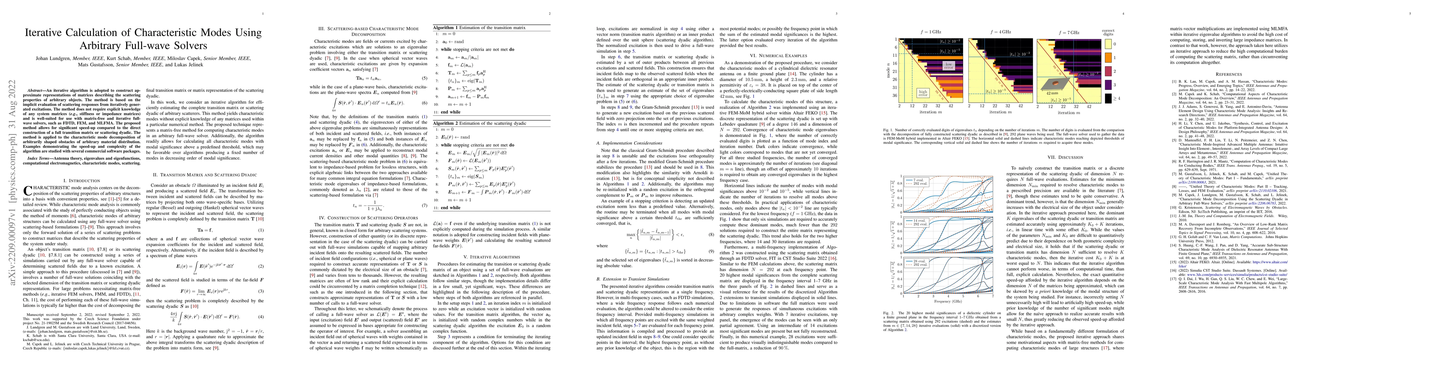 Thumbnail for Iterative Calculation of Characteristic Modes Using Arbitrary Full-wave
  Solvers