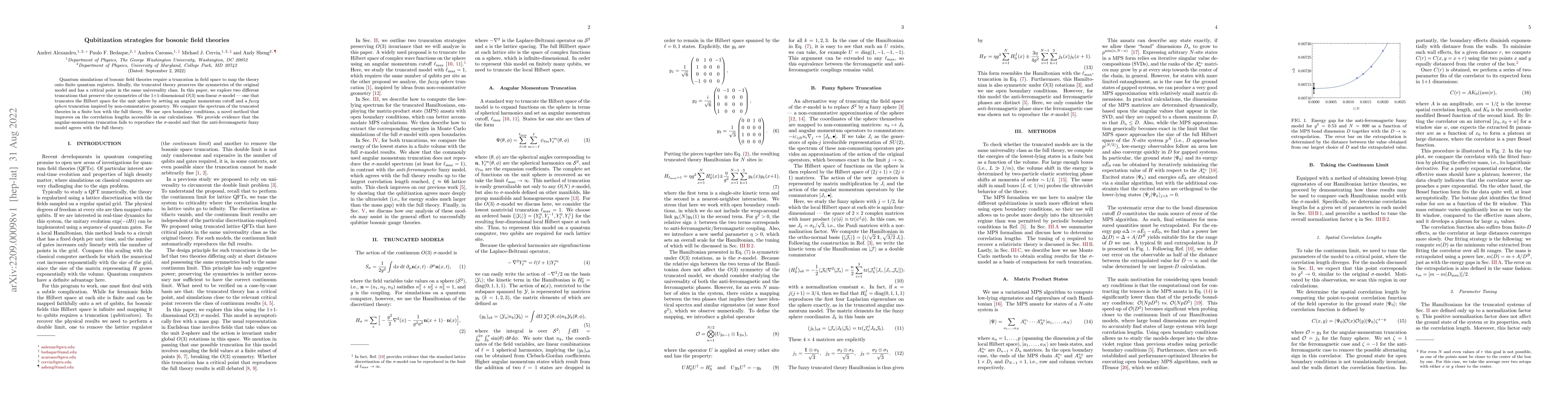 Thumbnail for Qubitization strategies for bosonic field theories