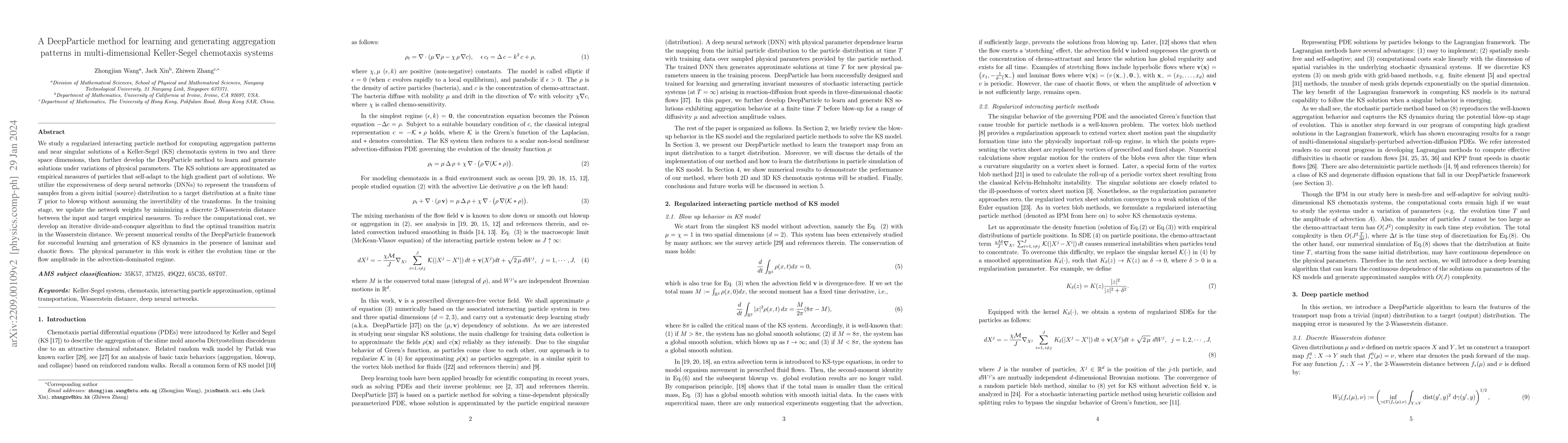 Thumbnail for A DeepParticle method for learning and generating aggregation patterns
  in multi-dimensional Keller-Segel chemotaxis systems