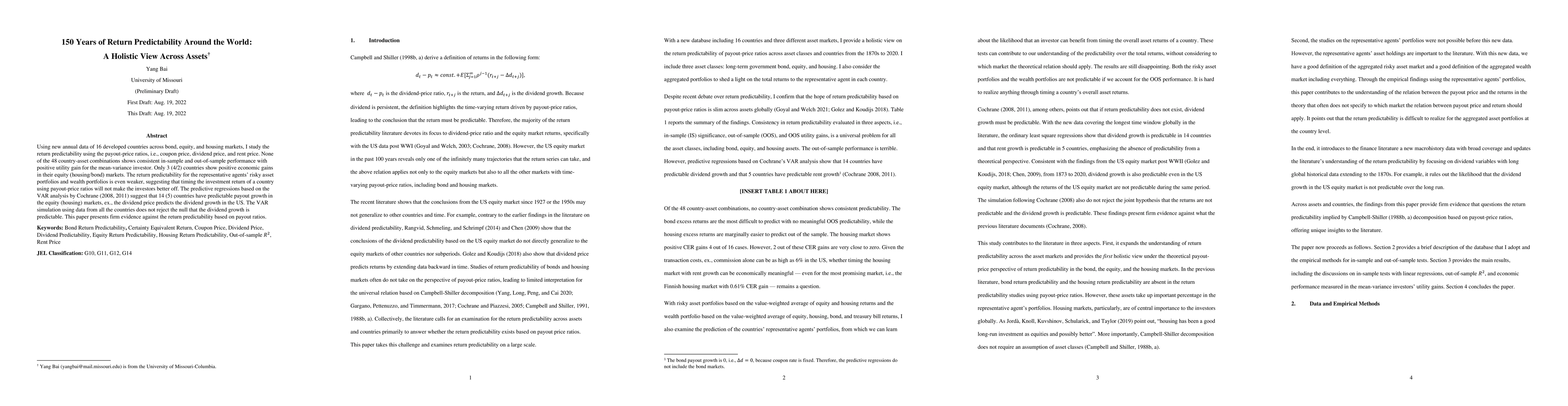 Thumbnail for 150 Years of Return Predictability Around the World: A Holistic View
