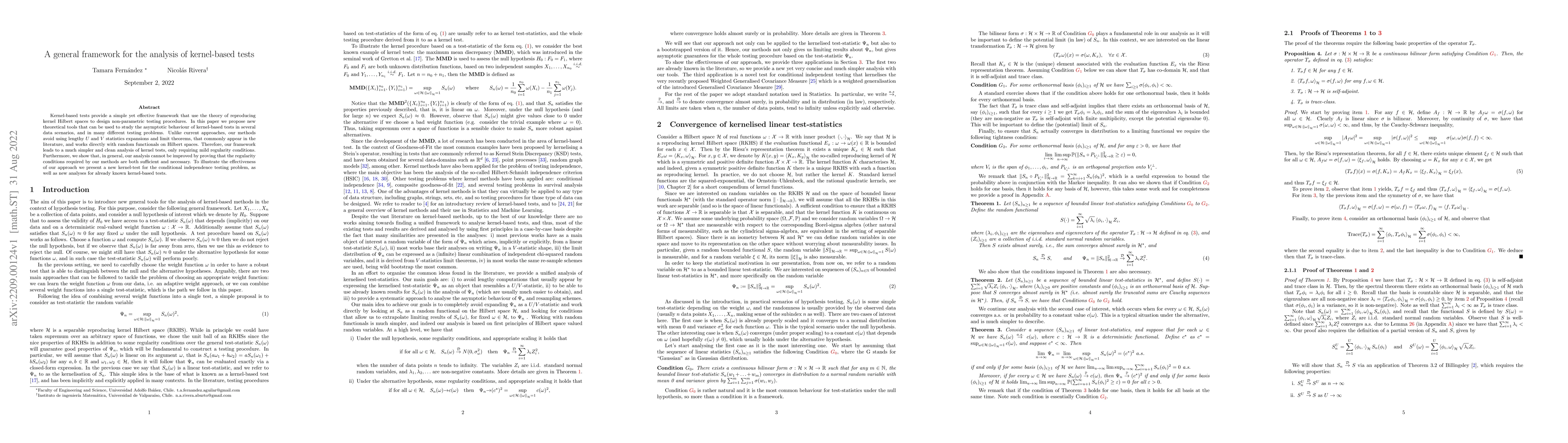 Thumbnail for A general framework for the analysis of kernel-based tests