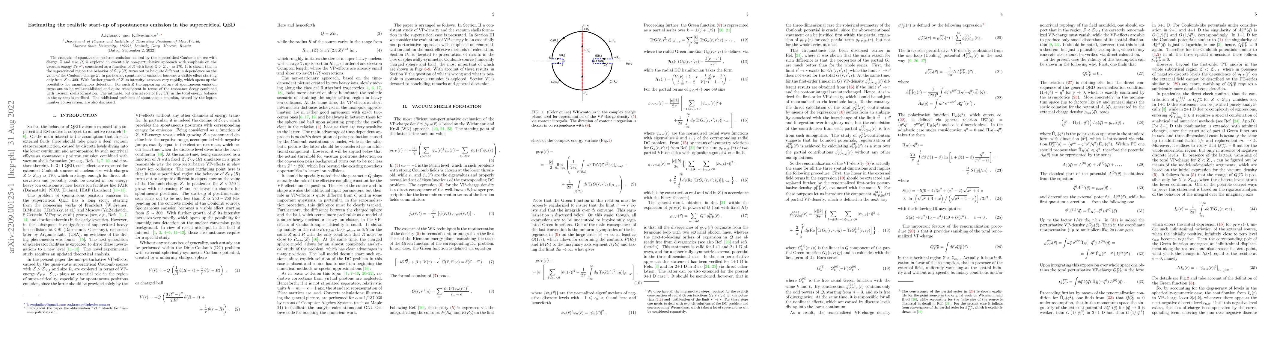 Thumbnail for Estimating the realistic start-up of spontaneous emission in the
  supercritical QED